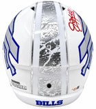 Jim Kelly Thomas Reed Signed Buffalo Bills FS Rivalries Replica Helmet JSA QR