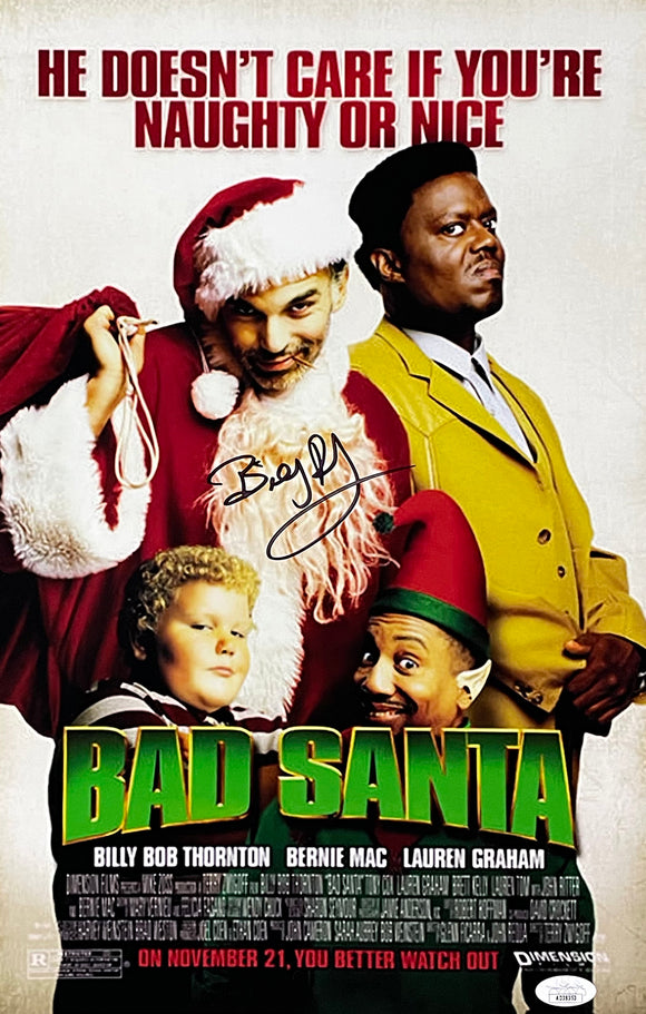 Billy Bob Thornton Signed 11x17 Bad Santa Movie Poster Photo JSA Sports Integrity
