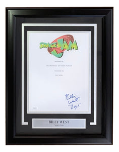 Billy West Signed Framed Space Jam Script Cover Bugs Inscribed JSA