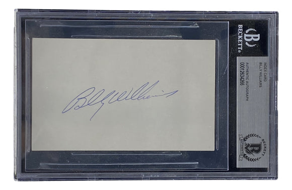 Billy Williams Chicago Cubs Signed Slabbed Index Card BAS 00012634266