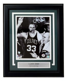 Larry Bird Signed Framed 8x10 Boston Celtics w/ Red Auerbach Photo Bird+PSA/DNA