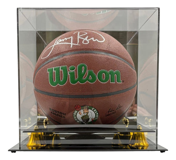 Larry Bird Signed Wilson NBA Boston Celtics Logo Basketball Bird+PSA/DNA w/ Case
