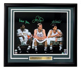 Larry Bird McHale Parrish Signed Framed 16x20 Boston Celtics Photo PSA/DNA LOA