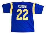Blake Corum Los Angeles Signed Blue Football Jersey BAS - Sports Integrity