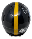 Rocky Bleier Signed Pittsburgh Steelers Mini Speed Helmet 4x SB Champs BAS