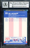 Bo Jackson Signed 1987 Fleer #369 Kansas City Royals Rookie Card BAS Auto 10