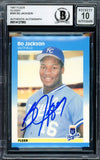 Bo Jackson Signed 1987 Fleer #369 Kansas City Royals Rookie Card BAS Auto 10