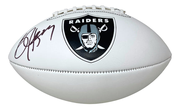 Bo Jackson Signed Oakland Raiders Logo Football BAS ITP