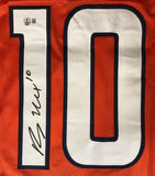 Bo Nix Denver Signed Orange Football Jersey BAS - Sports Integrity