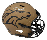Bo Nix Signed Denver Broncos FS Salute To Service Replica Speed Helmet BAS