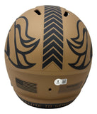 Bo Nix Signed Denver Broncos FS Salute To Service Replica Speed Helmet BAS