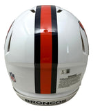 Bo Nix Signed Denver Broncos Full Size T/B White Authentic Speed Helmet BAS