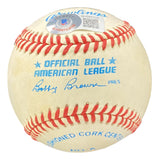 Bob Feller Cleveland Signed American League Baseball BAS BH080132