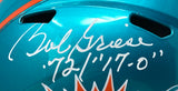 Bob Griese Signed Dolphins Full Size Flash Speed Replica Helmet 72/17-0 BAS Sports Integrity