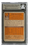 The Bob McAdoo Signed 1978/79 Topps #5 New York Knicks Trading Card by Sports Integrity is BAS graded and features McAdoo’s stats, bio, and career highlights with teams like the Braves, Knicks, Celtics, Pistons, and Nets on the back.