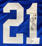 Bob Sanders Indianapolis Signed Blue Football Jersey Sports Integrity - Sports Integrity