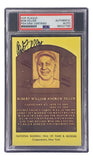 Bob Feller Signed 4x6 Cleveland Hall Of Fame Plaque Card PSA/DNA 85027789