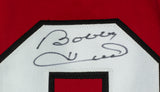 Bobby Hull Signed Custom Red Hockey Jersey HOF 1983 Inscription JSA