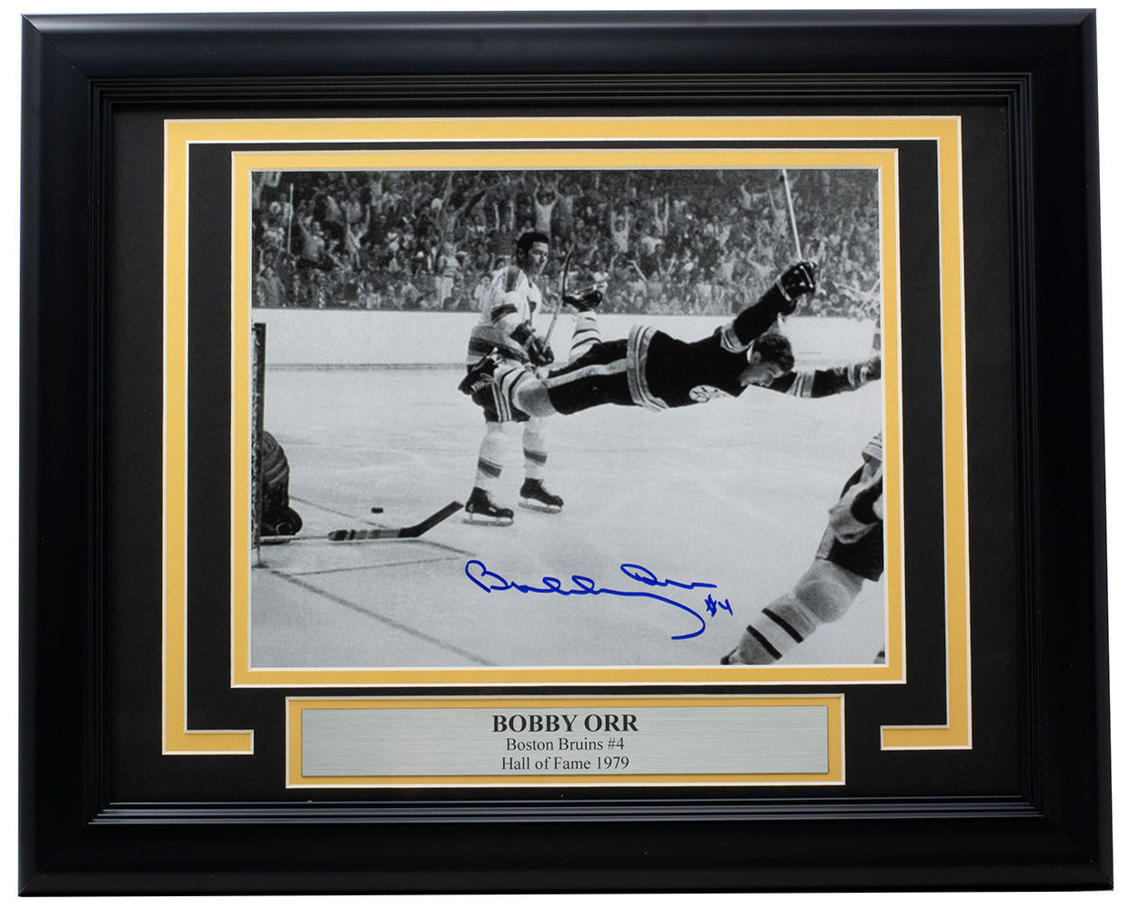 BOBBY ORR Autographed “Diving Goal” 45x30 Photo UDA