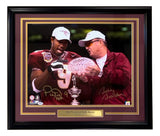 Bobby Bowden Peter Warrick Signed Framed 16x20 Florida State Photo PSA/DNA