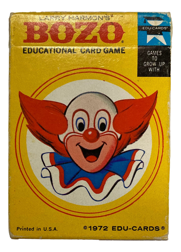 Harmon's Bozo The Clown Vintage 1972 Edu-Cards Educational Playing Card Game