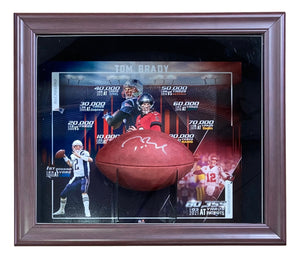 Tom Brady Signed New England Patriots Wilson Duke Football w/ Shadowbox Fanatics Sports Integrity