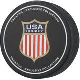 Brady Tkachuk Signed USA Hockey Logo Puck Fanatics