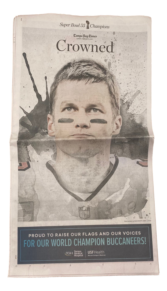 Tom Brady Buccaneers Super Bowl 55 Tampa Bay Times February 14, 2021 Newspaper
