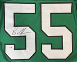 Brandon Graham Philadelphia Signed Kelly Green Football Jersey JSA QR Hologram