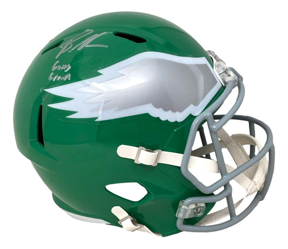 Brandon Graham Signed Eagles Kelly Green Speed Replica Helmet Gang Green BAS