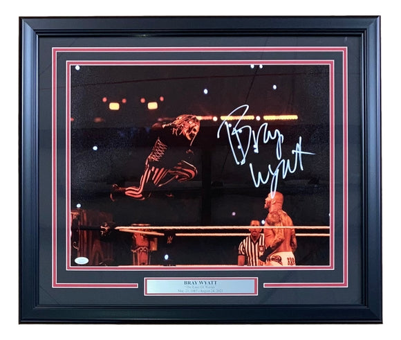 Bray Wyatt Signed Framed 16x20 WWE Photo vs Randy Orton JSA Hologram Sports Integrity