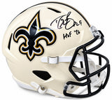 Drew Brees Signed Saints Full Size RETRO Replica Speed Helmet HOF 26 BAS