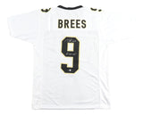 Drew Brees New Orleans Signed White Football Jersey SB XLIV MVP BAS