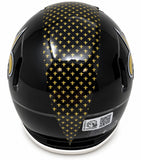Drew Brees Signed New Orleans Saints Alt Black Mini Speed Helmet GTSM