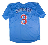 Alex Bregman Chicago Signed Light Blue Baseball Jersey BAS