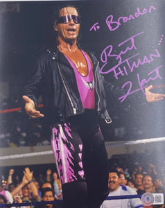 Bret Hart Signed 8x10 WWE Wrestling Photo BAS BH71141 Sports Integrity