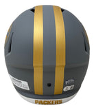 Brett Favre Signed Green Bay Packers FS Slate Replica Speed Helmet BAS
