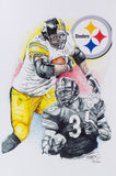 Jerome Bettis Steelers Framed 13x19 Lithograph Signed By Artist Brian Barton PA Sports Integrity