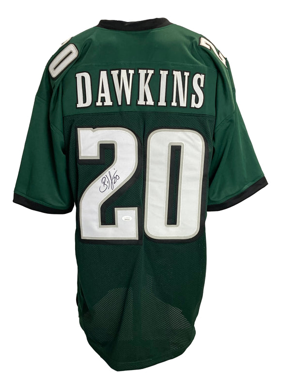 Brian Dawkins Signed Custom Green Pro-Style Football Jersey JSA Hologram
