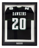 Brian Dawkins Philadelphia Signed Framed Black Football Jersey BAS