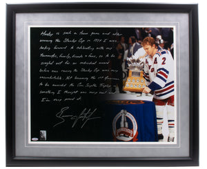 Brian Leetch Signed Framed NY Rangers 16x20 Conn Smythe Story Photo Steiner