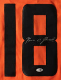 Brian Prince Predator Signed Orange Baseball Jersey JSA QR Hologram