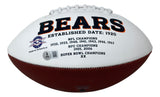 The Sports Integrity Brian Urlacher Signed Chicago Bears Logo Football (HOF 18, BAS) features the team's name, logo, and Brian Urlacher's signature.
