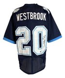Brian Westbrook Villanova Signed Navy Football Jersey Sports Integrity