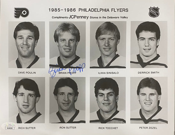 Rick Macleish Signed 8x10 Philadelphia Flyers Photo JSA AL44277