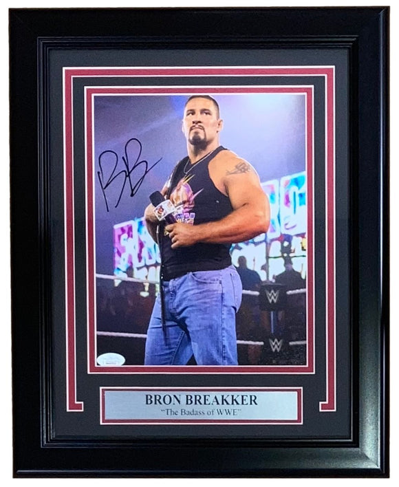 Bron Breakker Signed Framed 8x10 WWE NXT Photo JSA