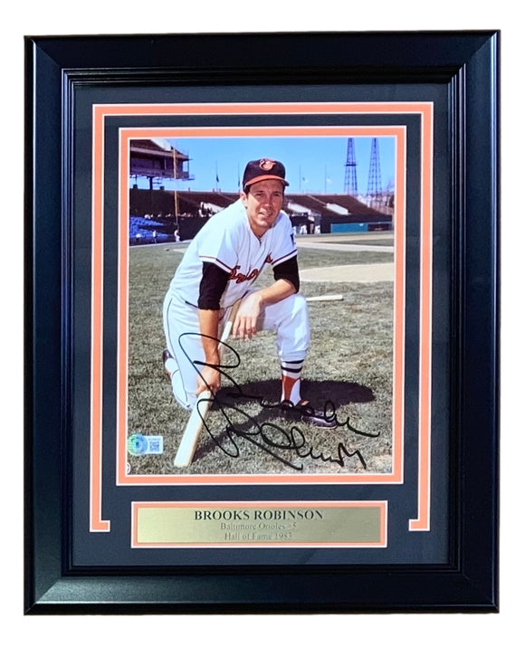 Brooks Robinson Signed Framed 8x10 Baltimore Orioles Baseball Photo BAS Sports Integrity