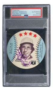 Brooks Robinson Signed 1976 MSA Baltimore Orioles Disc Card PSA/DNA 85085636 Sports Integrity