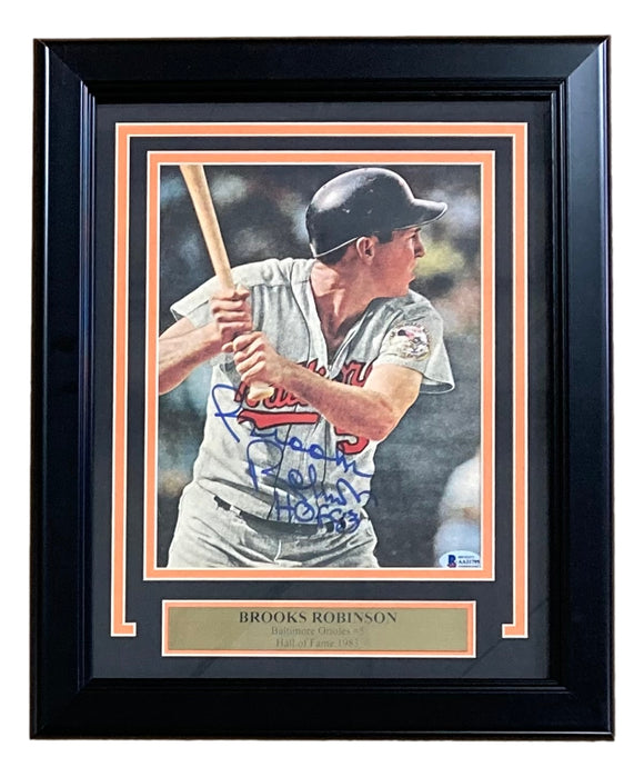 Brooks Robinson Signed Framed Baltimore Orioles Magazine Page BAS AA21799 Sports Integrity