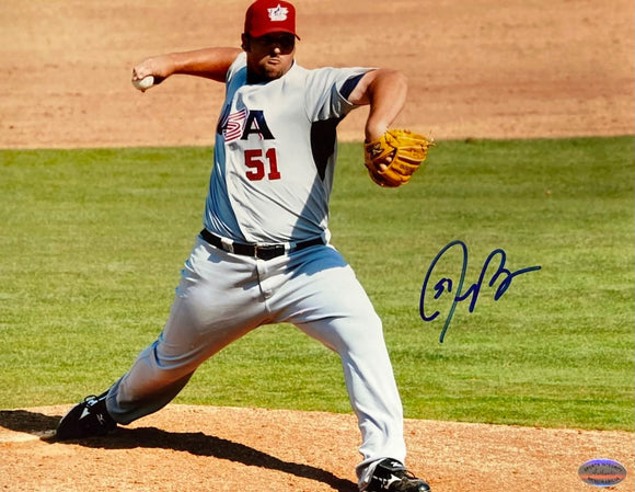 Jonathan Broxton Signed 8x10 USA Baseball Photo SI